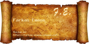 Farkas Emese névjegykártya