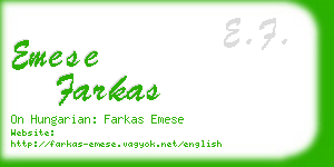 emese farkas business card